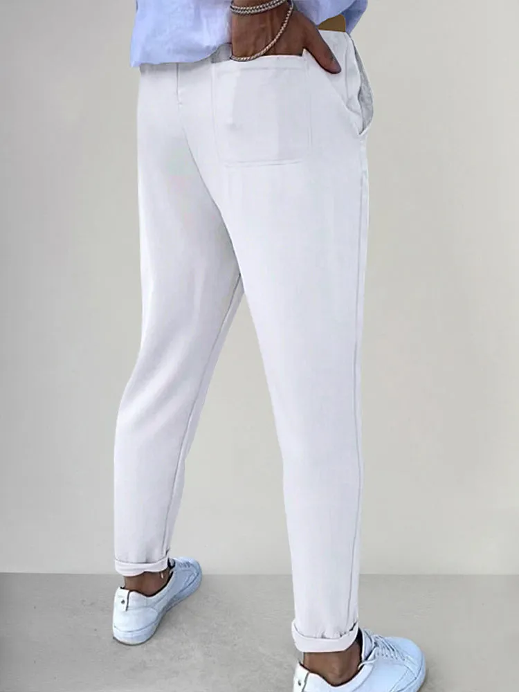 Stylish Straight Pants with Belt