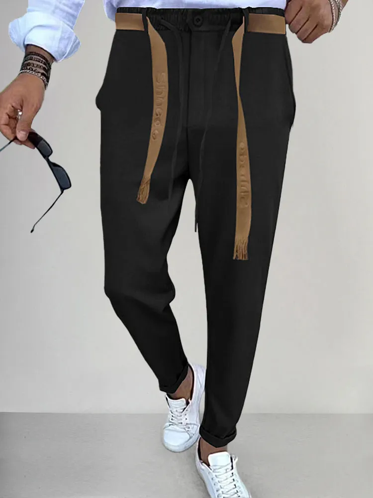 Stylish Straight Pants with Belt