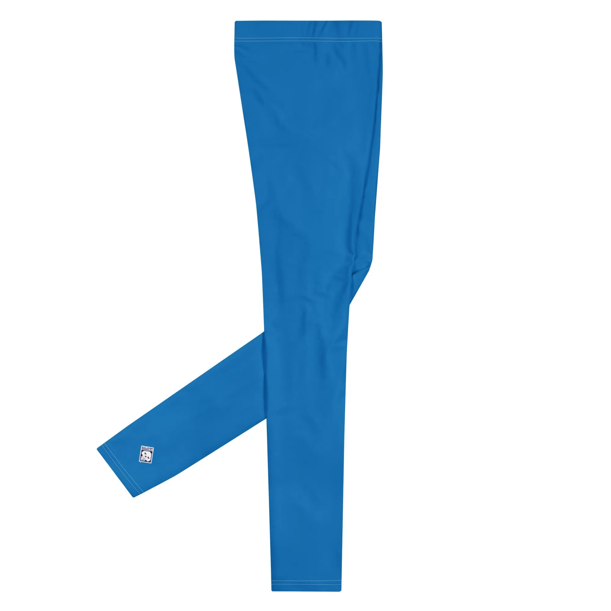 Versatile Style: Men's Solid Color Workout Leggings - Azul