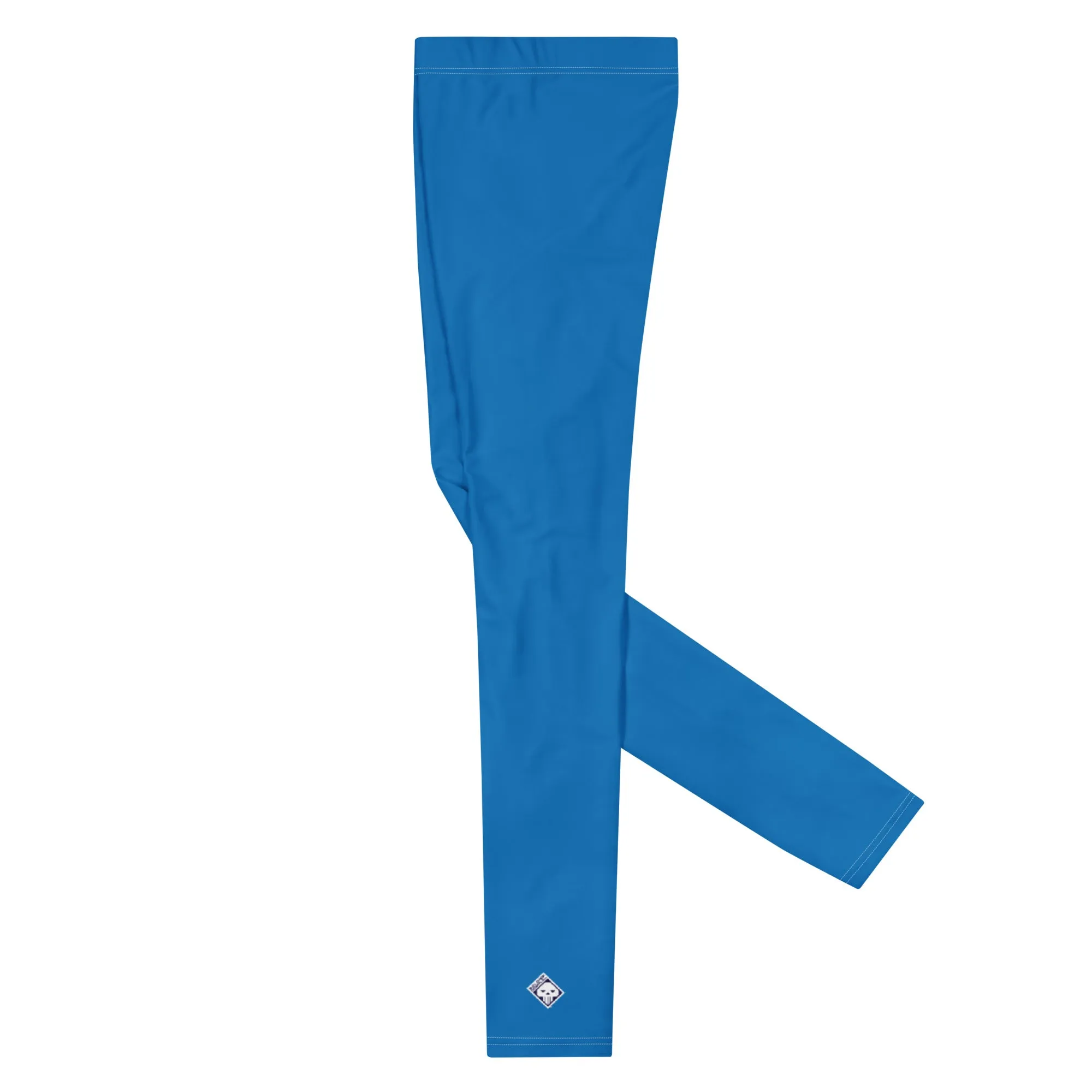 Versatile Style: Men's Solid Color Workout Leggings - Azul